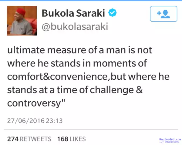 Bukola Saraki and Ike Ekweremadu react to their arraignment